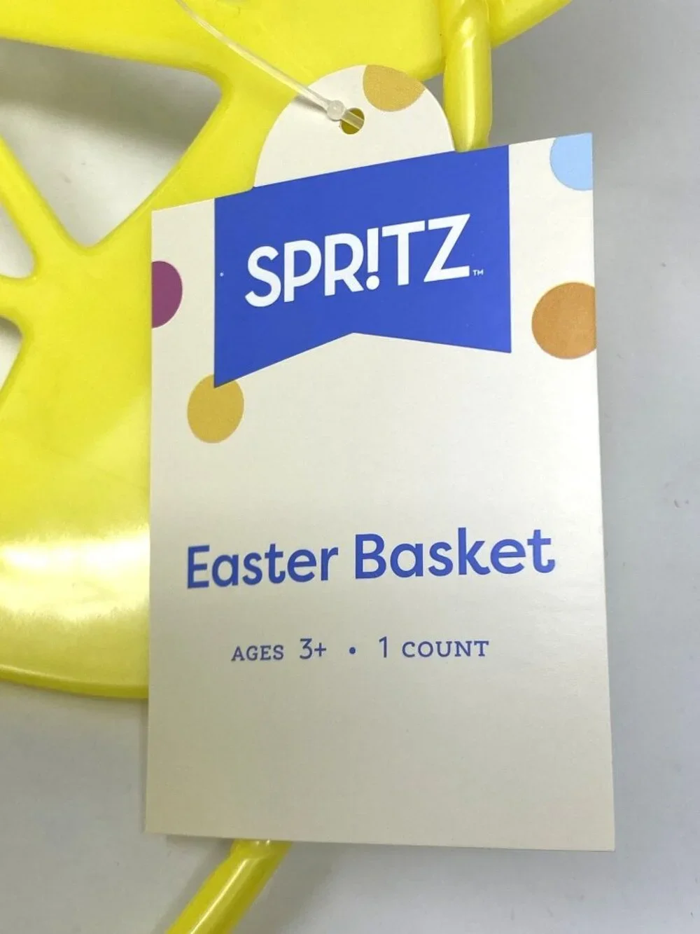 Vintage Retro Style Plastic Scallop Easter Basket Yellow - Spritz™ Spring Decor